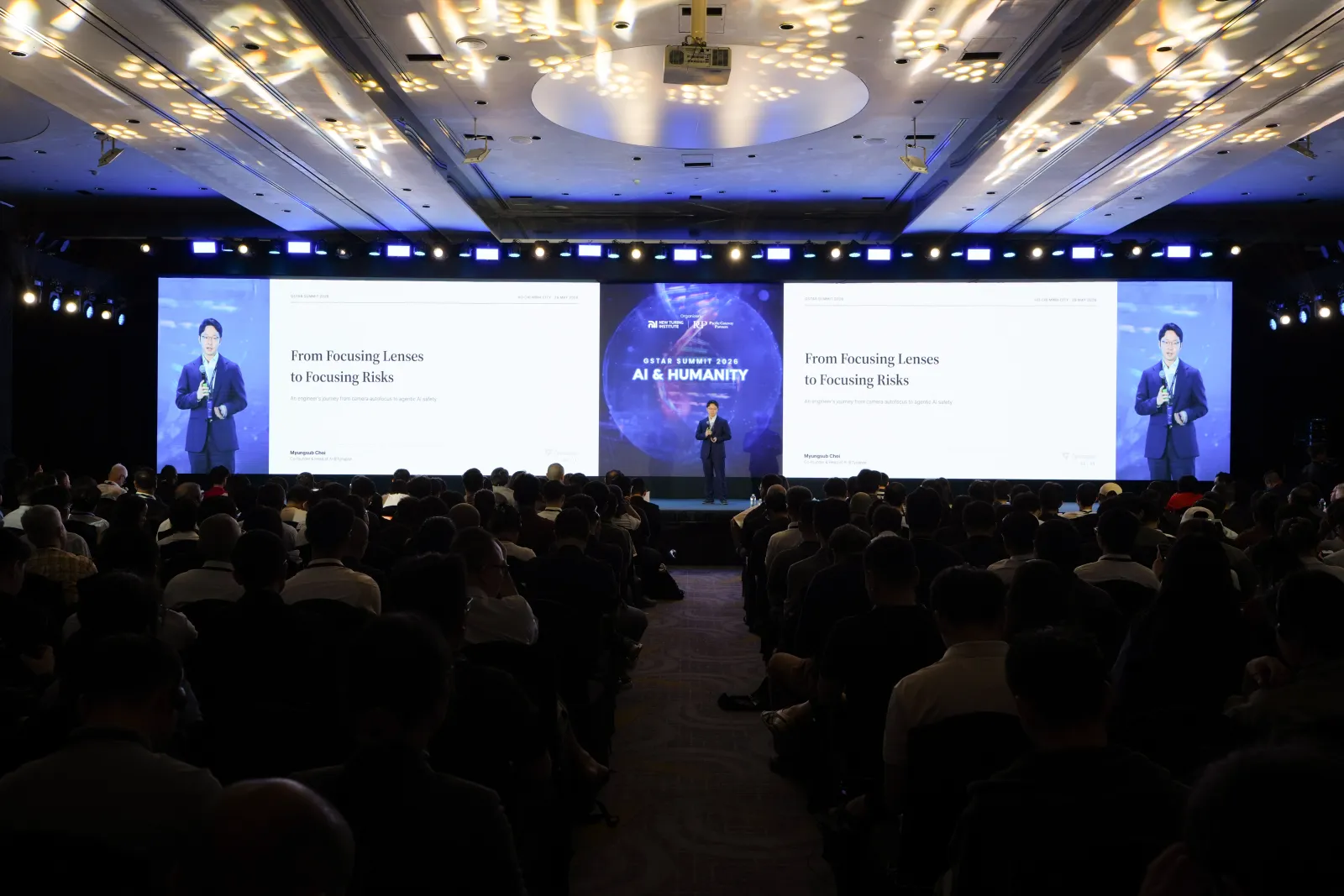 Tynapse co-founder and Head of AI Dr. Myungsub Choi presenting at GStar Summit 2026